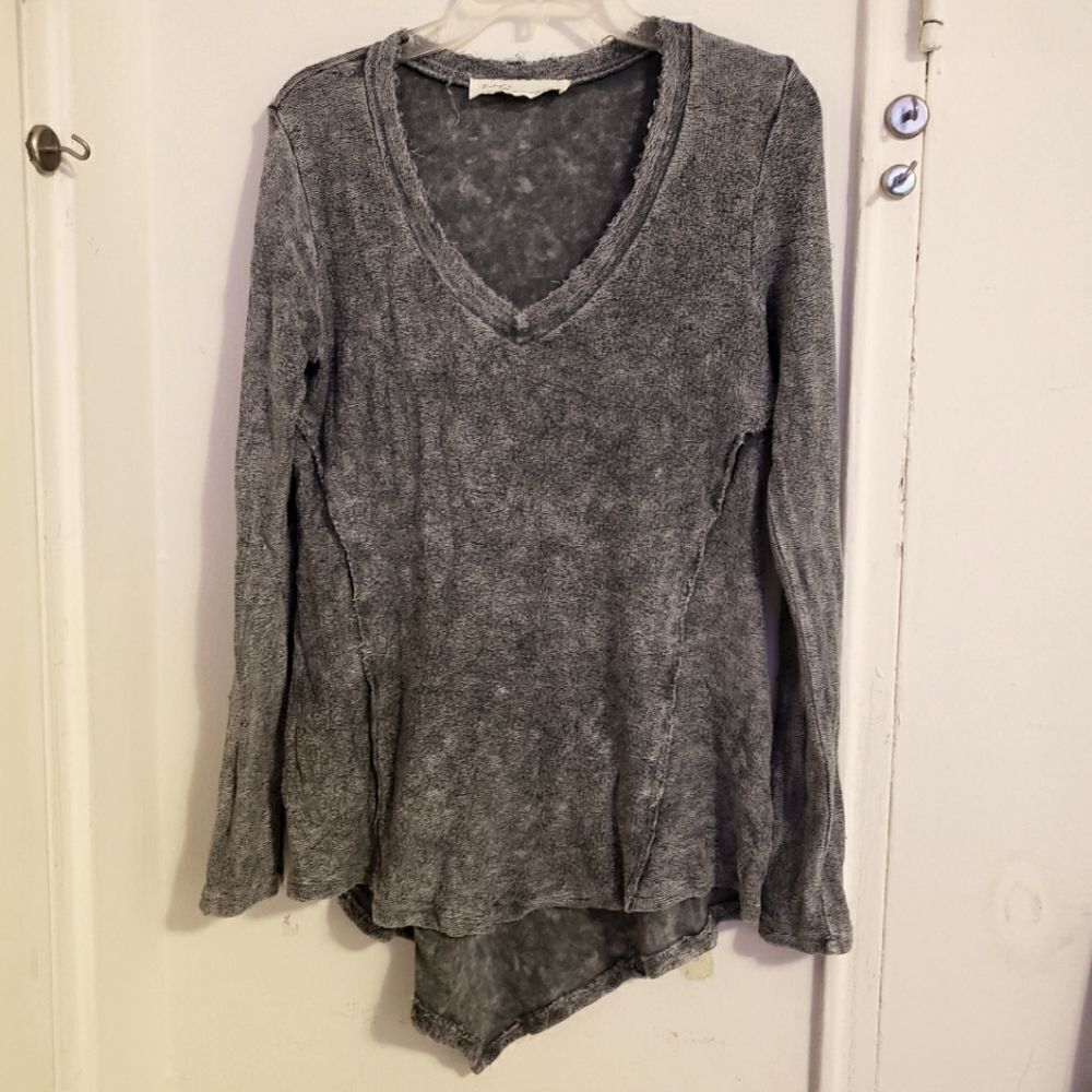 Vintage Havana gray washed Long-Sleeved Sweater